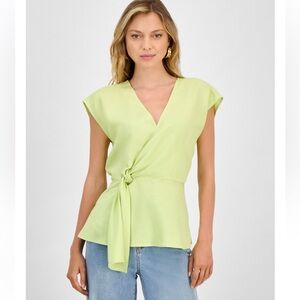 Light Green Women's Knot Top